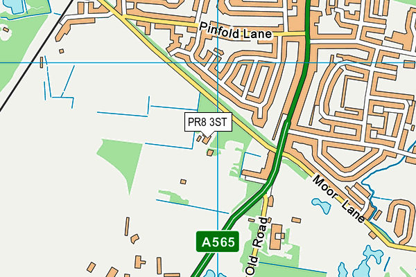 PR8 3ST map - OS VectorMap District (Ordnance Survey)