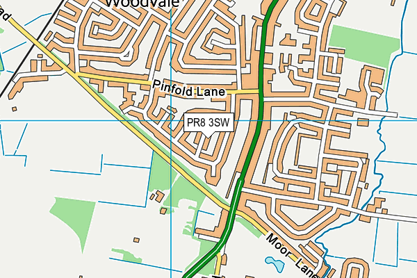 PR8 3SW map - OS VectorMap District (Ordnance Survey)