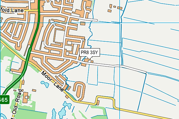 PR8 3SY map - OS VectorMap District (Ordnance Survey)