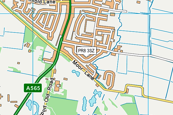 PR8 3SZ map - OS VectorMap District (Ordnance Survey)