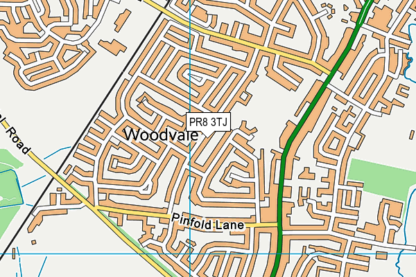 PR8 3TJ map - OS VectorMap District (Ordnance Survey)