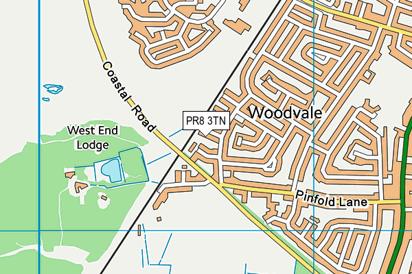 PR8 3TN map - OS VectorMap District (Ordnance Survey)