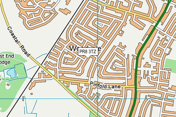 PR8 3TZ map - OS VectorMap District (Ordnance Survey)