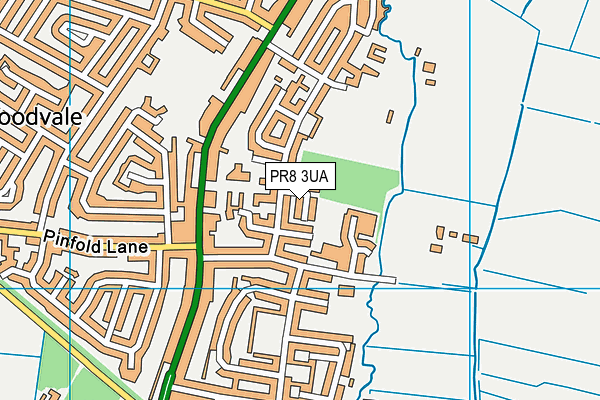 PR8 3UA map - OS VectorMap District (Ordnance Survey)