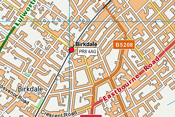 PR8 4AG map - OS VectorMap District (Ordnance Survey)