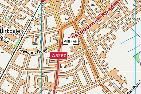 PR8 4AH map - OS VectorMap District (Ordnance Survey)