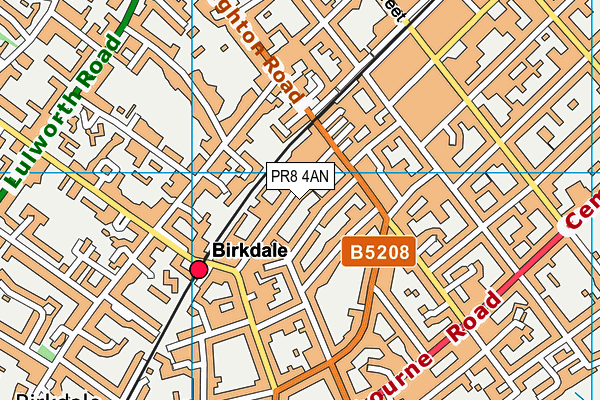 PR8 4AN map - OS VectorMap District (Ordnance Survey)