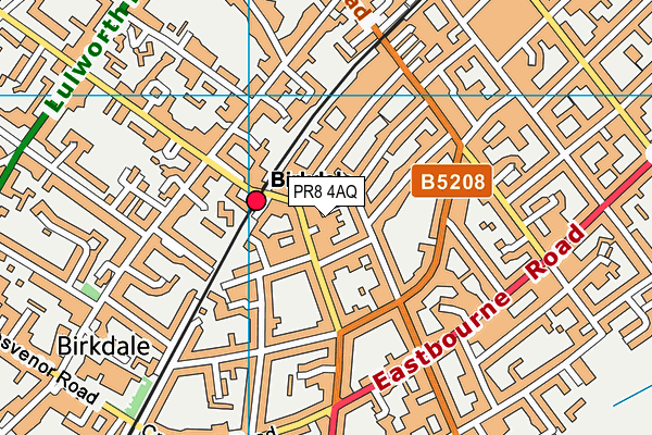 PR8 4AQ map - OS VectorMap District (Ordnance Survey)