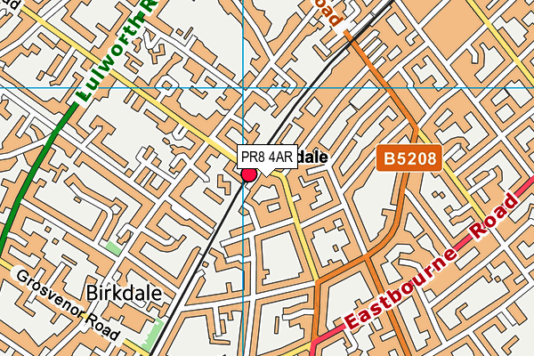 PR8 4AR map - OS VectorMap District (Ordnance Survey)