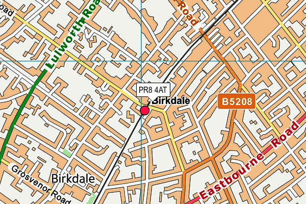 PR8 4AT map - OS VectorMap District (Ordnance Survey)