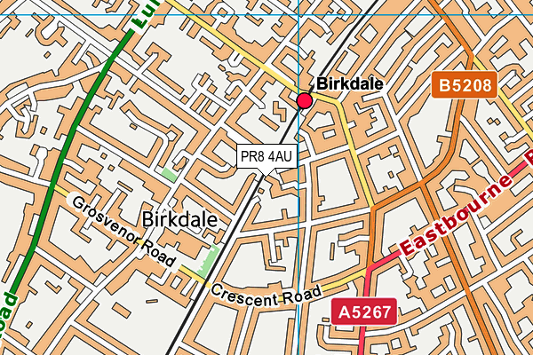 PR8 4AU map - OS VectorMap District (Ordnance Survey)