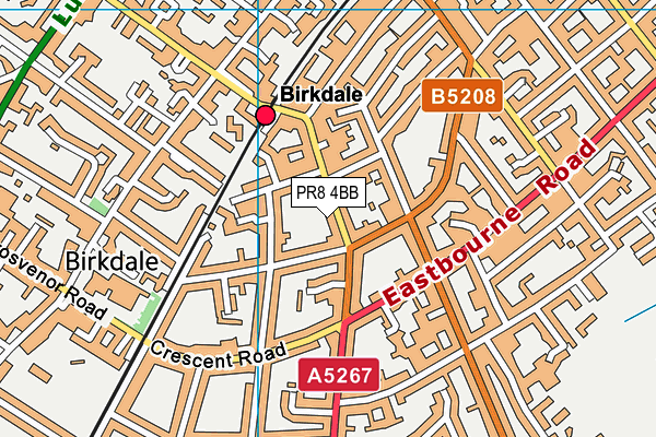 PR8 4BB map - OS VectorMap District (Ordnance Survey)