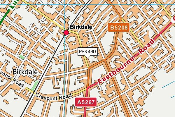 PR8 4BD map - OS VectorMap District (Ordnance Survey)