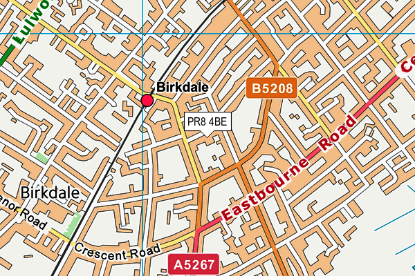 PR8 4BE map - OS VectorMap District (Ordnance Survey)