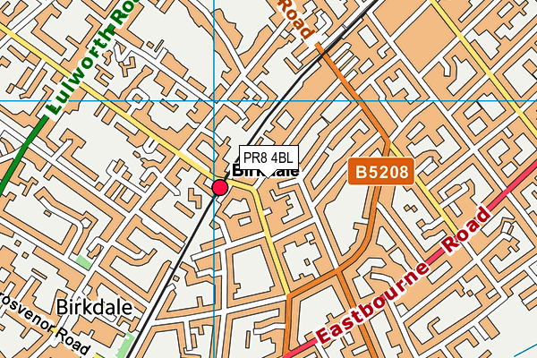 PR8 4BL map - OS VectorMap District (Ordnance Survey)