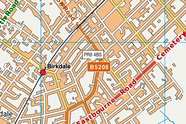 PR8 4BS map - OS VectorMap District (Ordnance Survey)