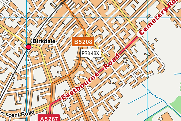 PR8 4BX map - OS VectorMap District (Ordnance Survey)
