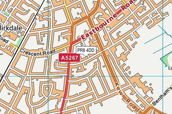 PR8 4DD map - OS VectorMap District (Ordnance Survey)