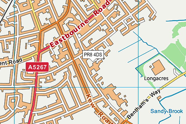 PR8 4DS map - OS VectorMap District (Ordnance Survey)