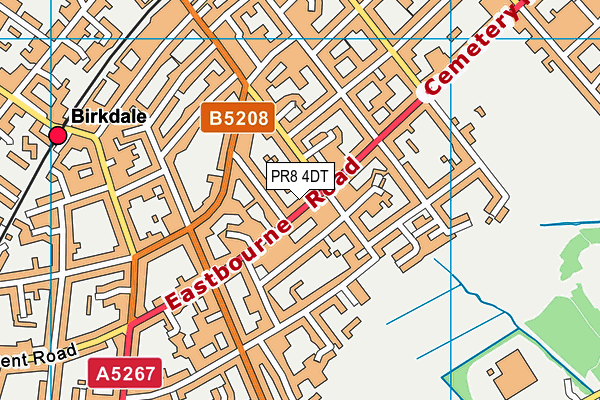 PR8 4DT map - OS VectorMap District (Ordnance Survey)