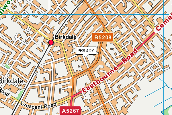PR8 4DY map - OS VectorMap District (Ordnance Survey)