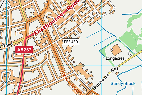 PR8 4ED map - OS VectorMap District (Ordnance Survey)