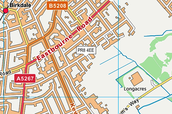 PR8 4EE map - OS VectorMap District (Ordnance Survey)