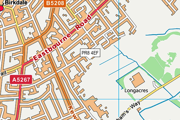 PR8 4EF map - OS VectorMap District (Ordnance Survey)