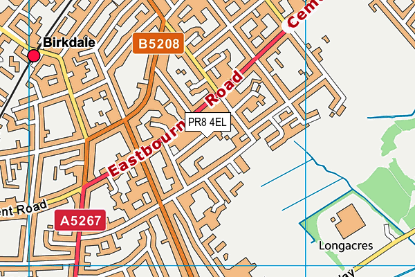 PR8 4EL map - OS VectorMap District (Ordnance Survey)