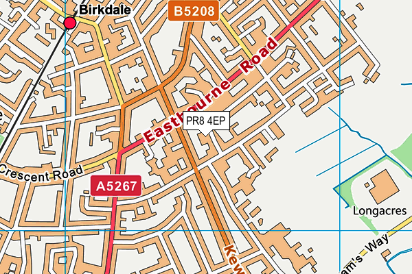 PR8 4EP map - OS VectorMap District (Ordnance Survey)