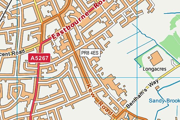 PR8 4ES map - OS VectorMap District (Ordnance Survey)