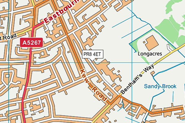 PR8 4ET map - OS VectorMap District (Ordnance Survey)