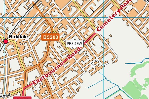 PR8 4EW map - OS VectorMap District (Ordnance Survey)