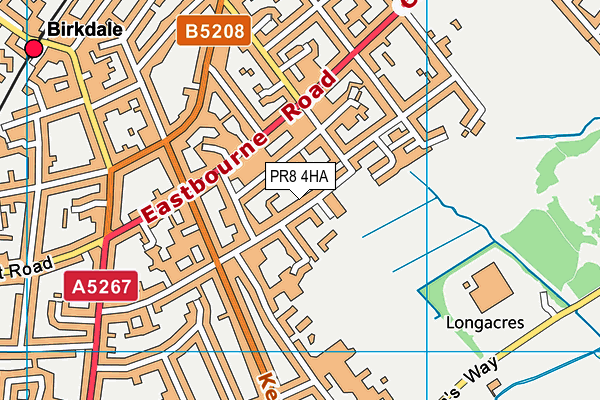 PR8 4HA map - OS VectorMap District (Ordnance Survey)