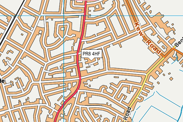 PR8 4HF map - OS VectorMap District (Ordnance Survey)