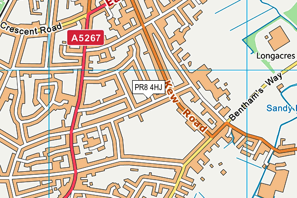 PR8 4HJ map - OS VectorMap District (Ordnance Survey)