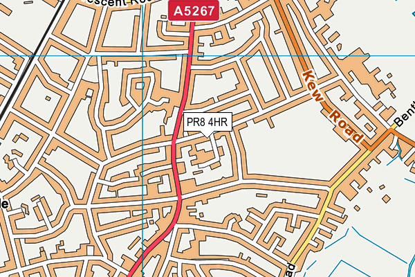 PR8 4HR map - OS VectorMap District (Ordnance Survey)