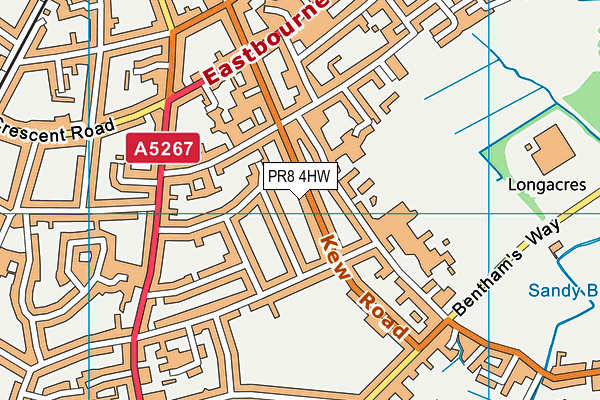 PR8 4HW map - OS VectorMap District (Ordnance Survey)