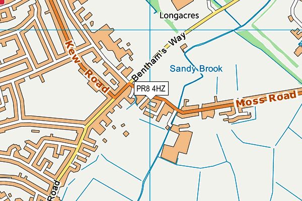 PR8 4HZ map - OS VectorMap District (Ordnance Survey)