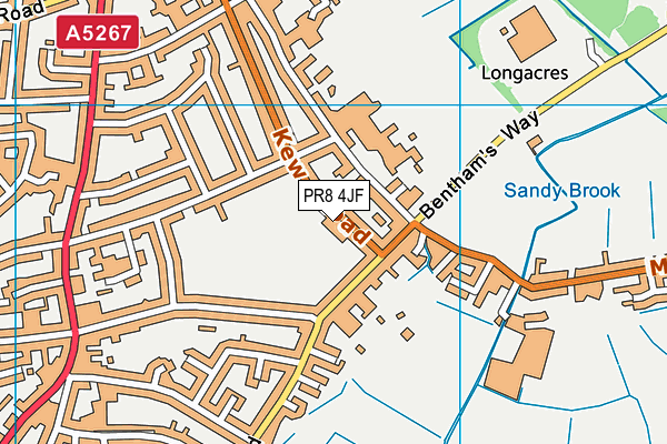 Bedford Park (Birkdale) map (PR8 4JF) - OS VectorMap District (Ordnance Survey)