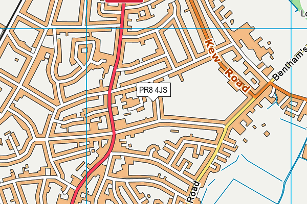 PR8 4JS map - OS VectorMap District (Ordnance Survey)