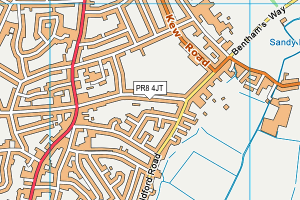 PR8 4JT map - OS VectorMap District (Ordnance Survey)