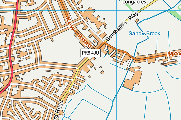 PR8 4JU map - OS VectorMap District (Ordnance Survey)