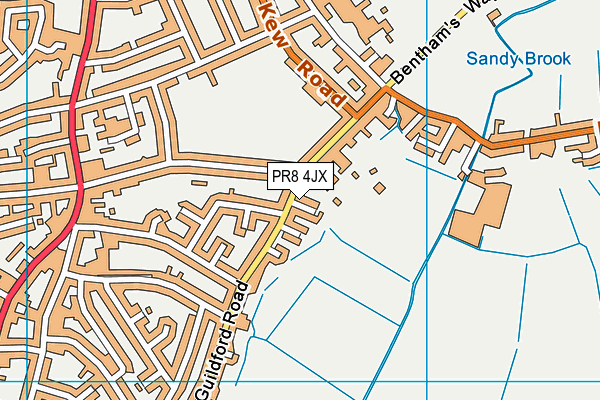 PR8 4JX map - OS VectorMap District (Ordnance Survey)