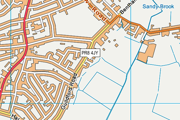 PR8 4JY map - OS VectorMap District (Ordnance Survey)