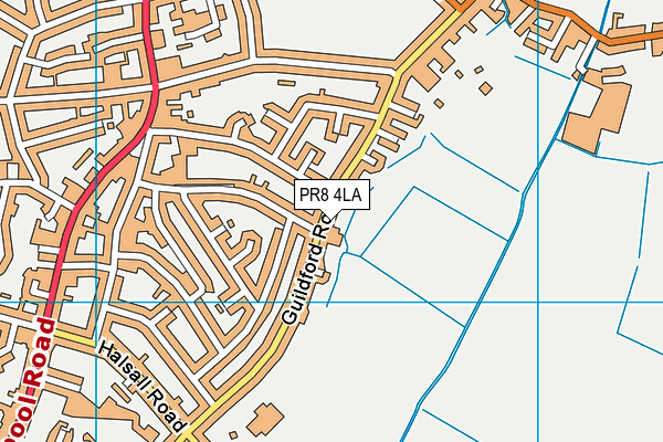 PR8 4LA map - OS VectorMap District (Ordnance Survey)