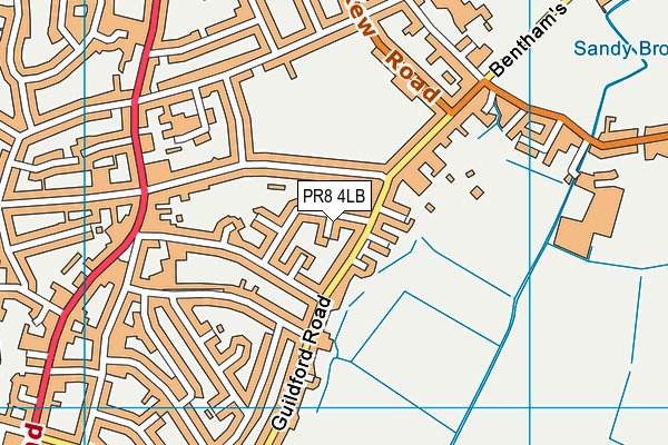 PR8 4LB map - OS VectorMap District (Ordnance Survey)
