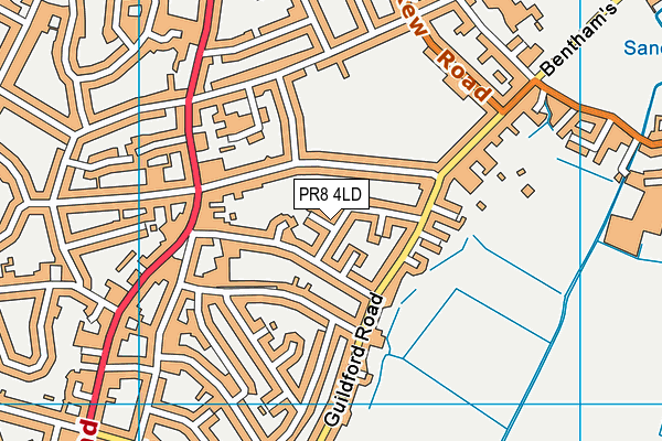 PR8 4LD map - OS VectorMap District (Ordnance Survey)