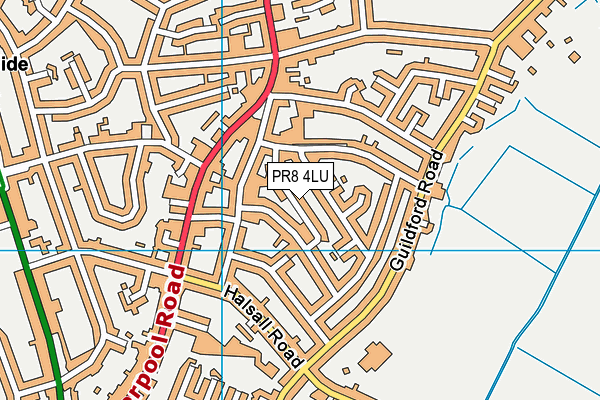 PR8 4LU map - OS VectorMap District (Ordnance Survey)