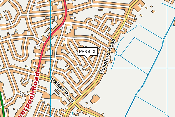 PR8 4LX map - OS VectorMap District (Ordnance Survey)